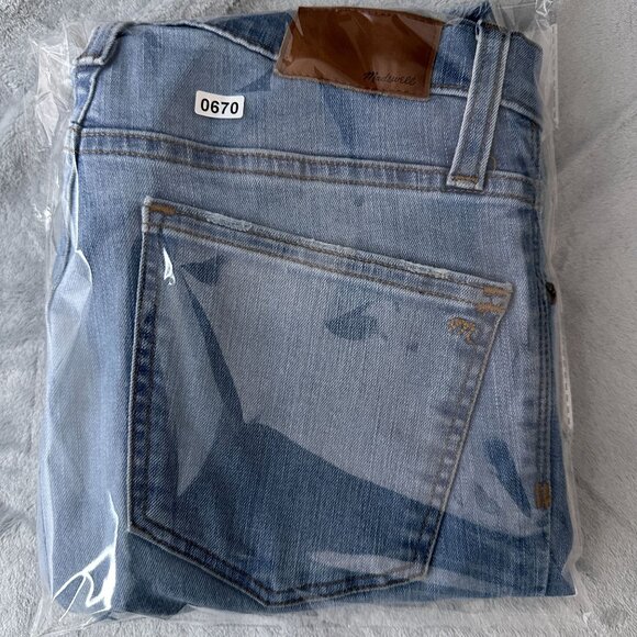 Madewell Skinny Jeans Raw Step Hem High Rise Stretch Womens Blue Size 28 - Picture 11 of 11